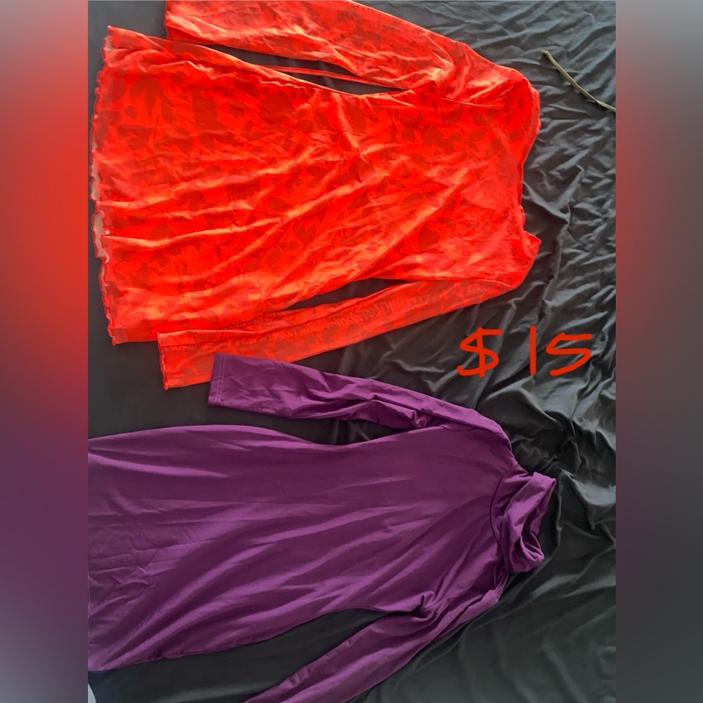 Vibrant Red and Purple Dresses